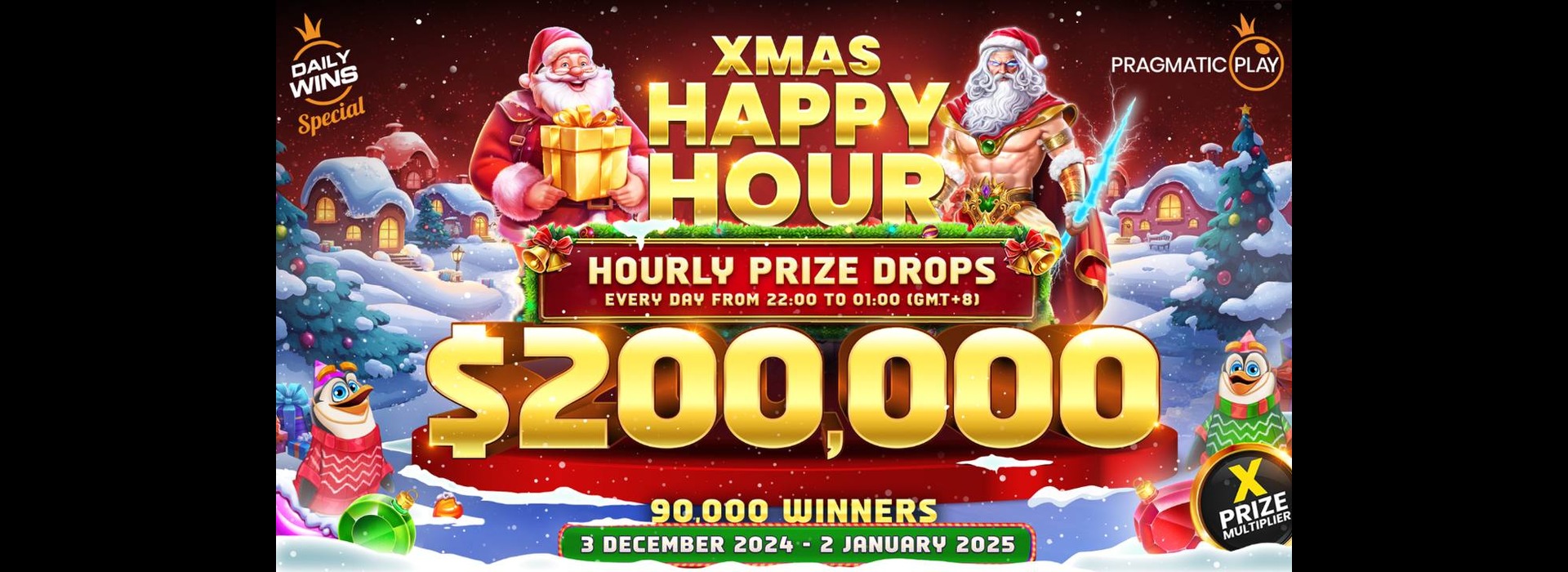 Pragmatic Play Daily Wins Special: Xmas Happy Hour